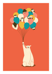 Penguin Bouquet Print