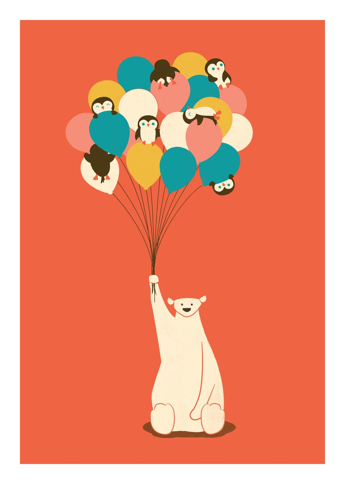 Penguin Bouquet Print