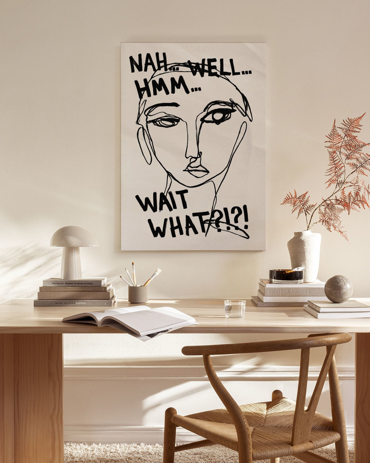 Portrait Sketch No3 Canvas print