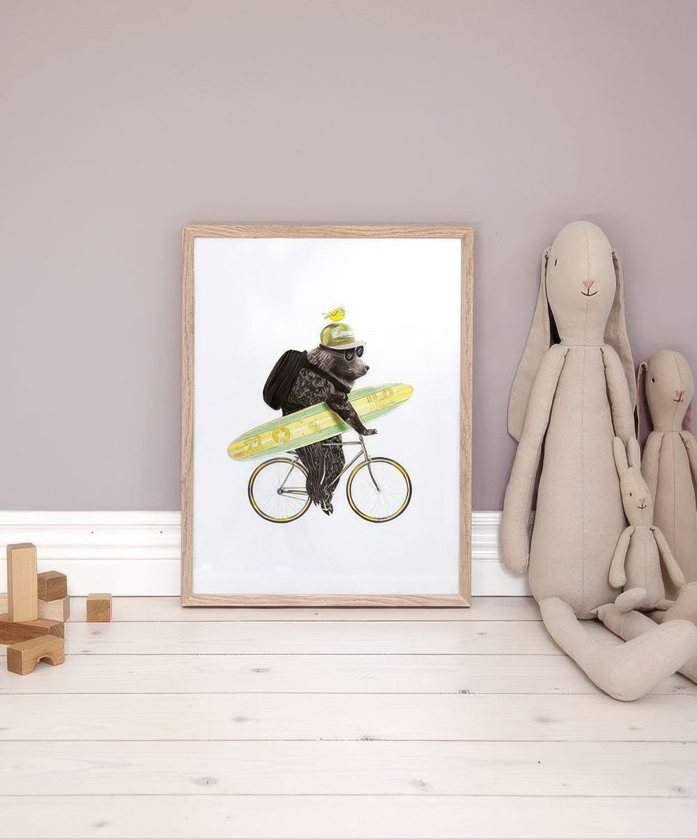 Surfing Bear, Print