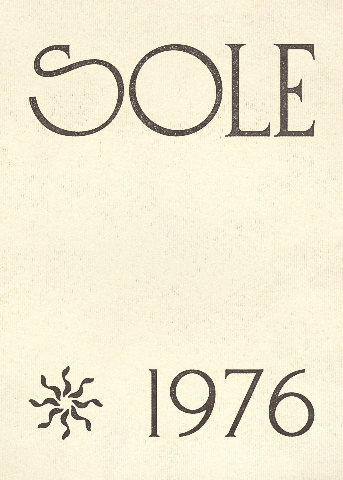 Sole 1976 Print