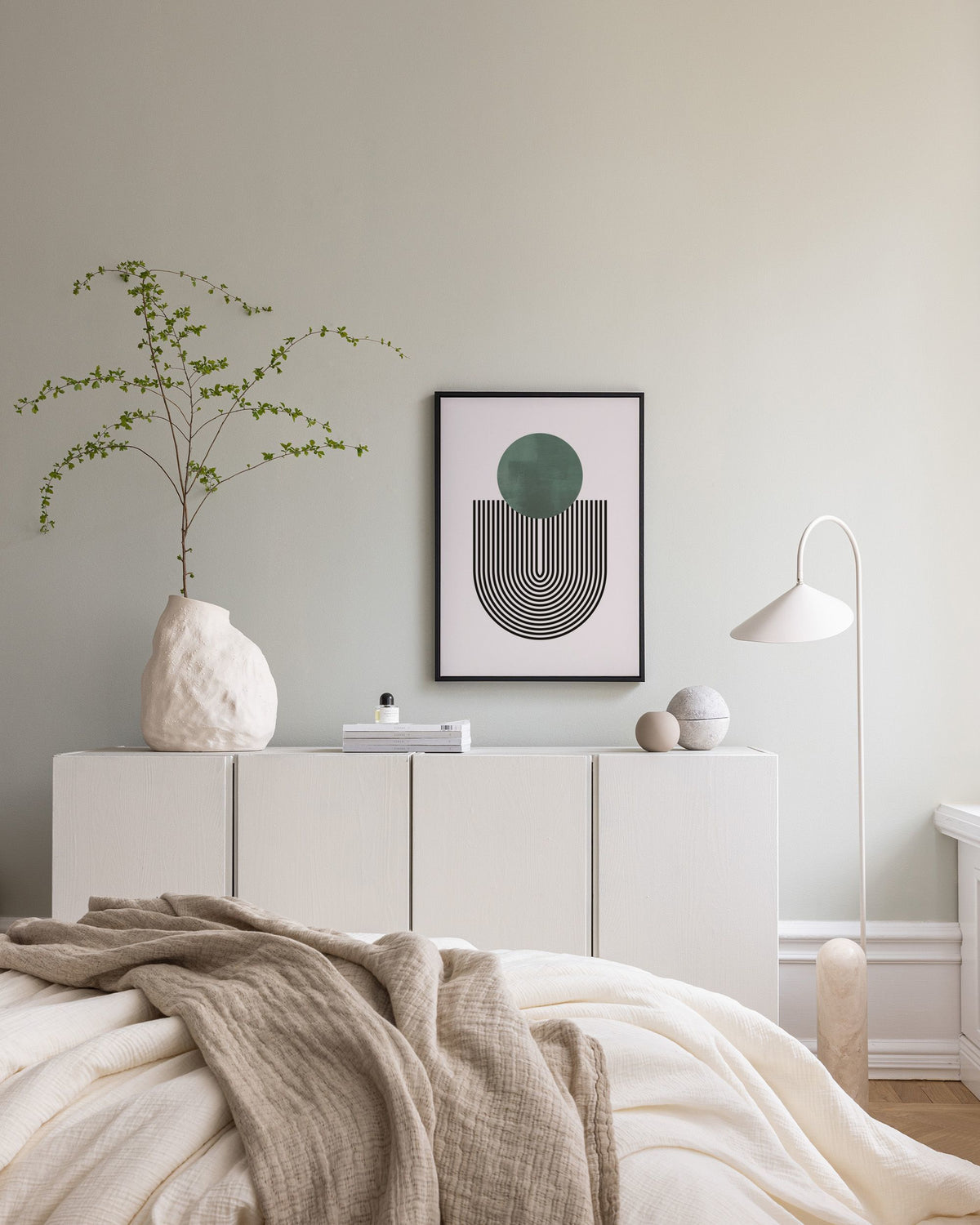 Mid Century Green No1 Canvas print