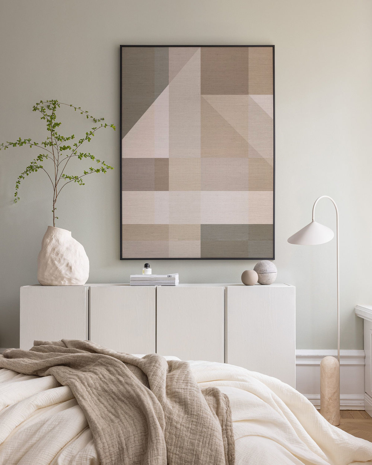 Linen Block Shapes No2 Canvas