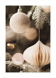White Ornaments Print