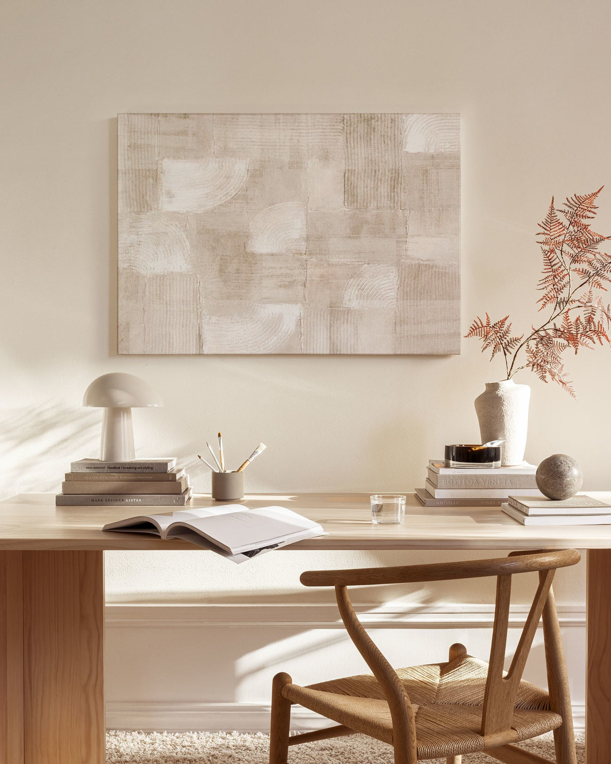 The Art of Beige Canvas print