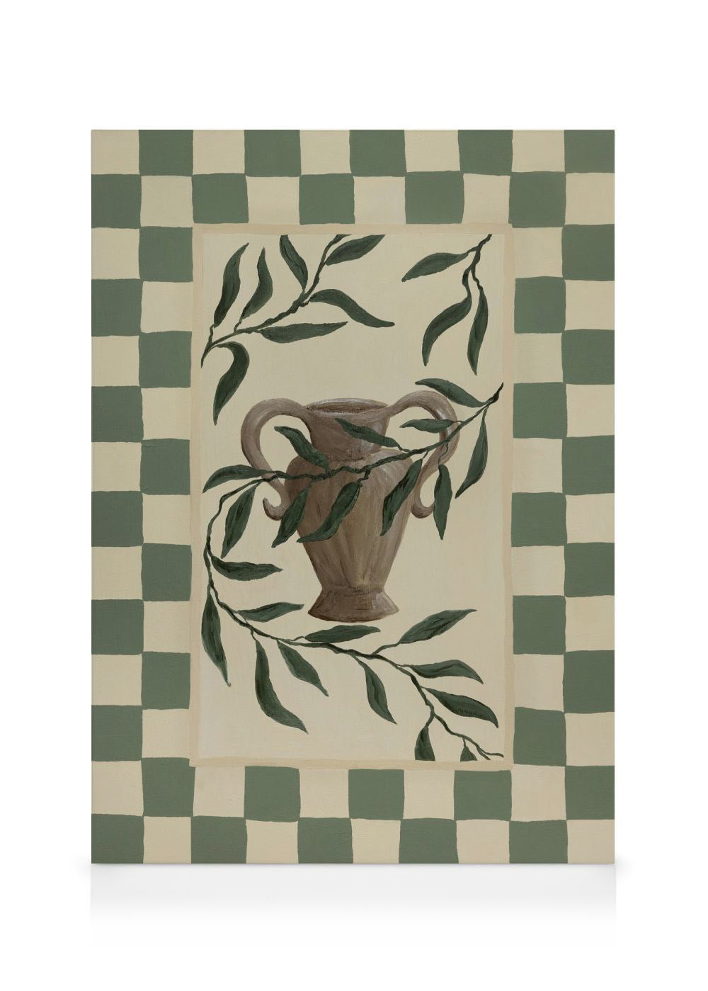 Checkered Botanical Canvas print