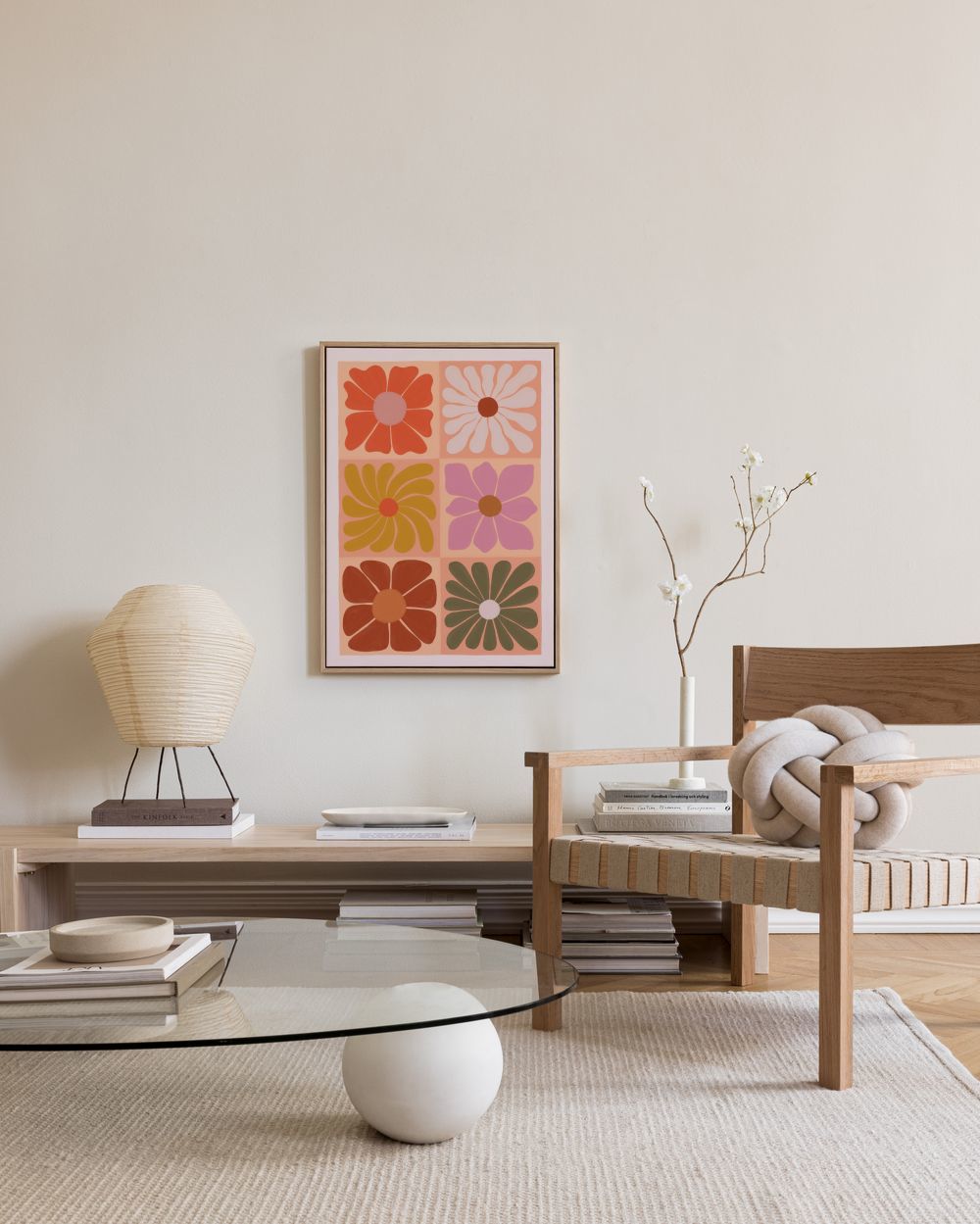 Flower Grid Canvas print Canvas print