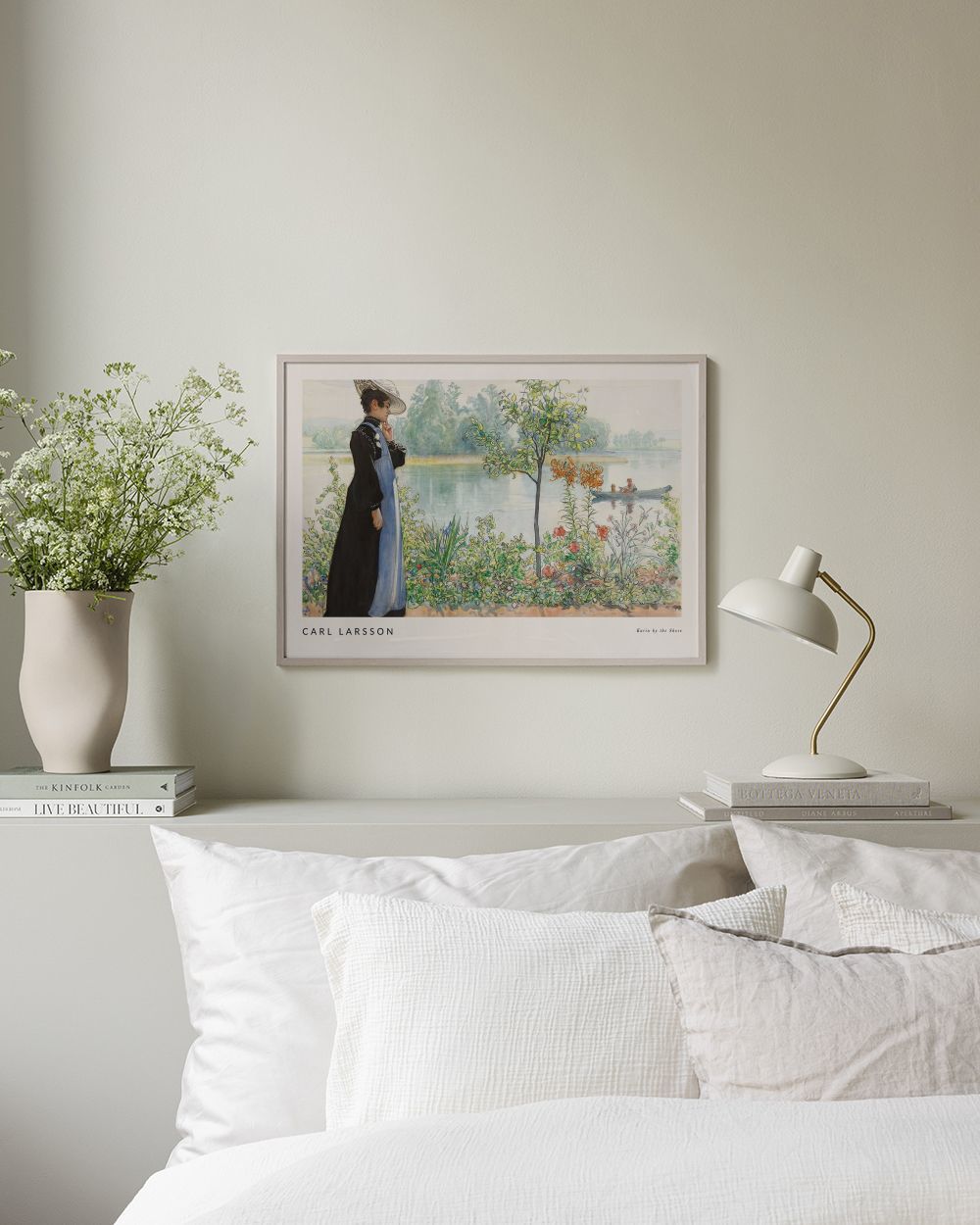 Carl Larsson - Karin by the Shore Print