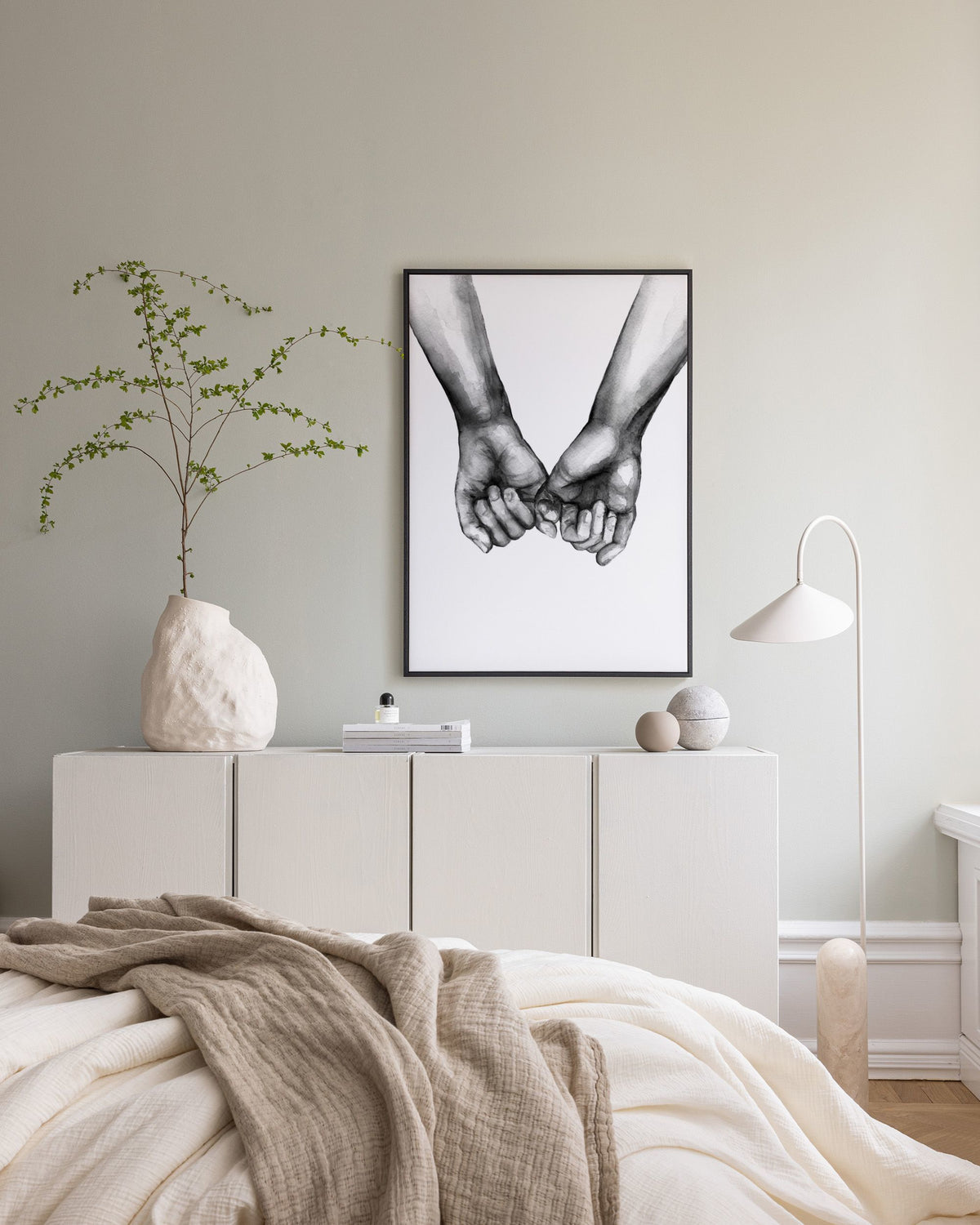 Watercolor Hands No3 Canvas print