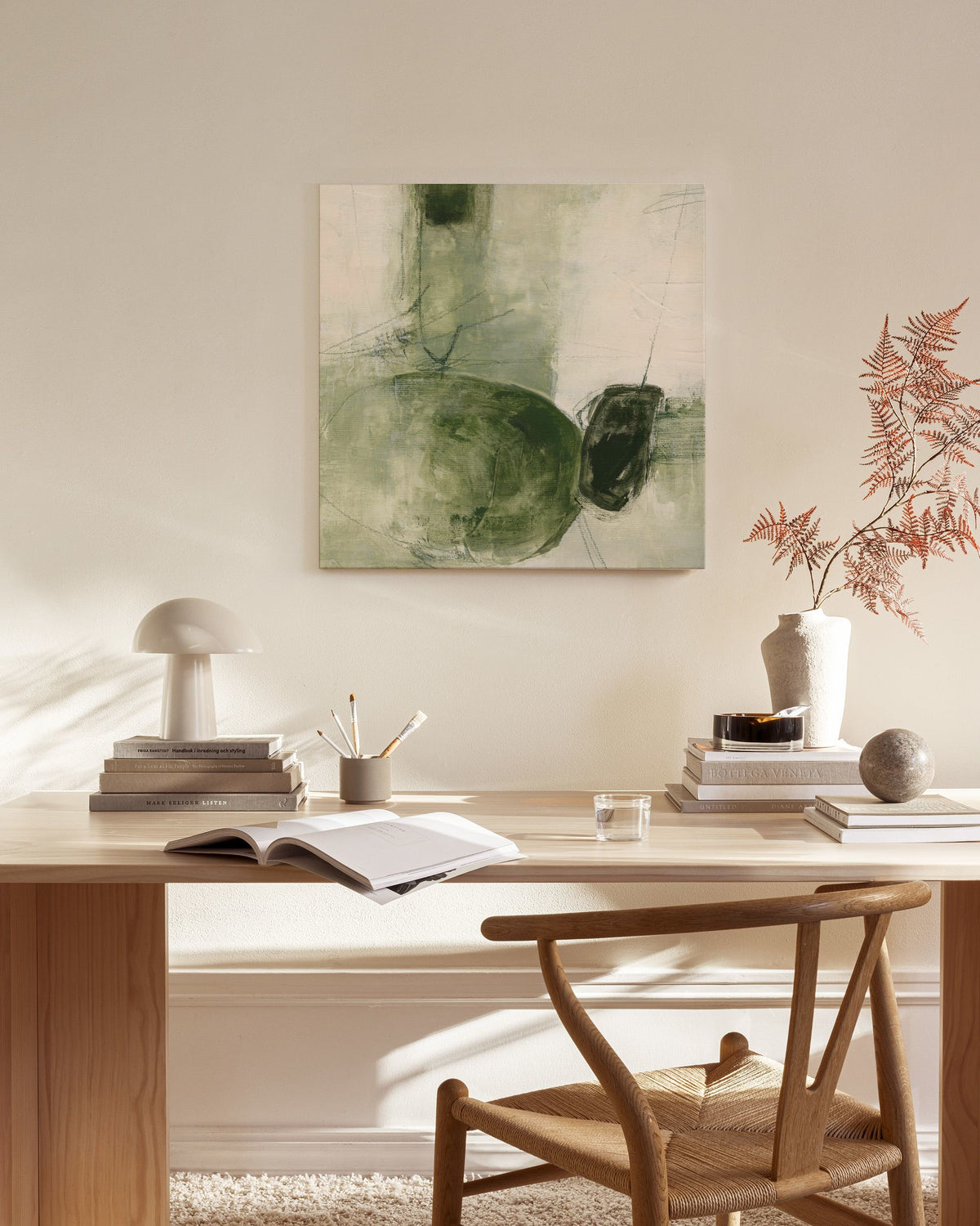 Contemporary Greens No1 Canvas print