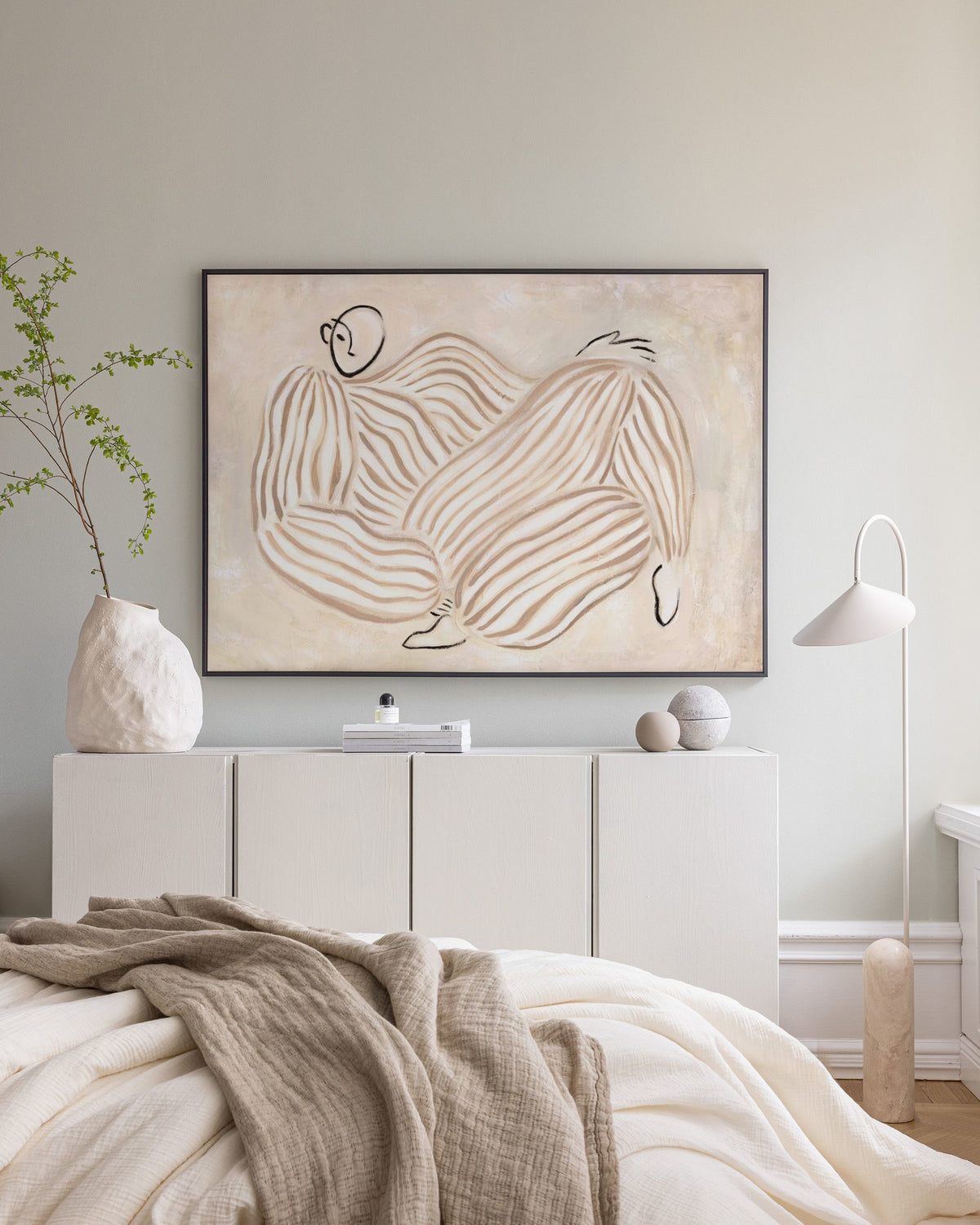 Figure in Beige Canvas print