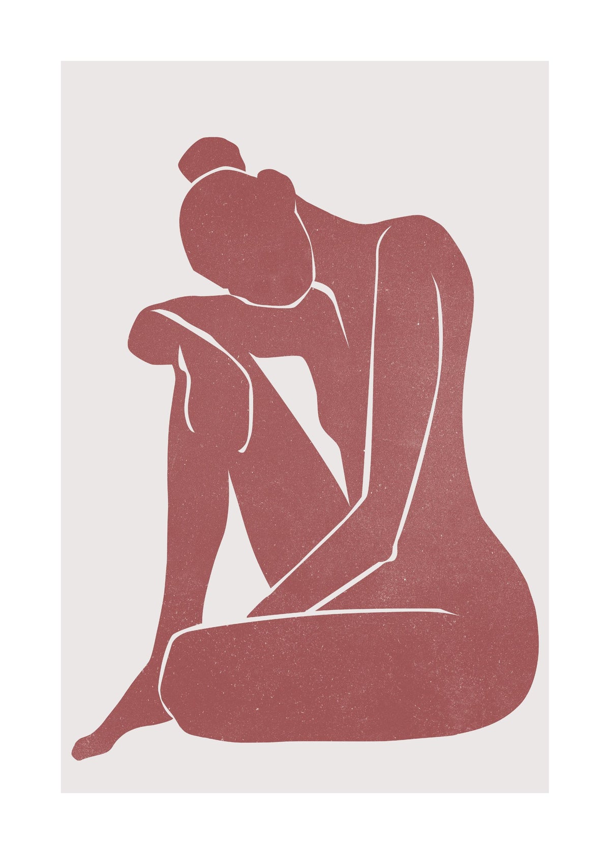 Burnt Sienna Figure Print