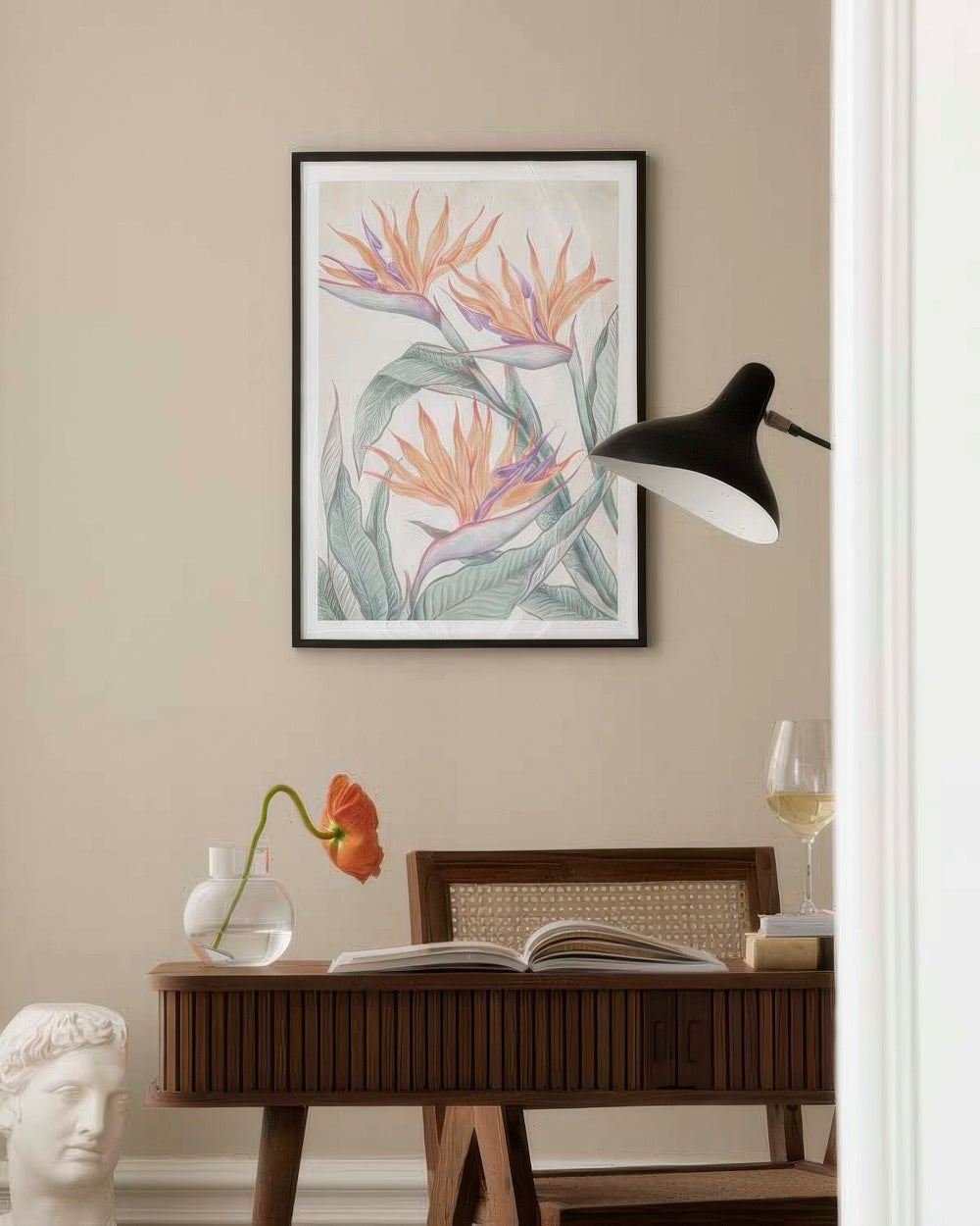 Birds of Paradise Painting Print