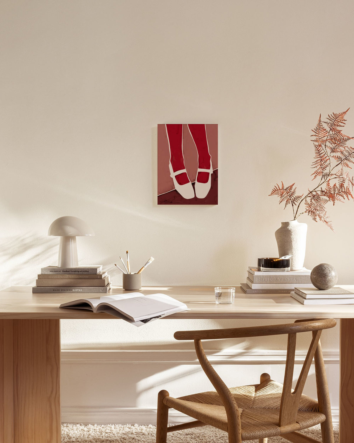 Kit Agar - Red Stockings Canvas print