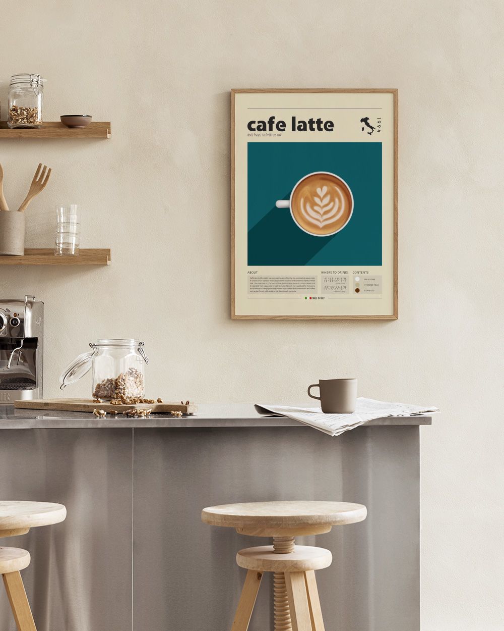 Cup of Cafe Latte Print