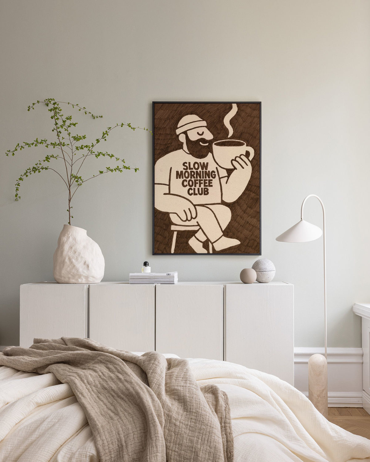 Slow Morning Coffee Club Canvas print