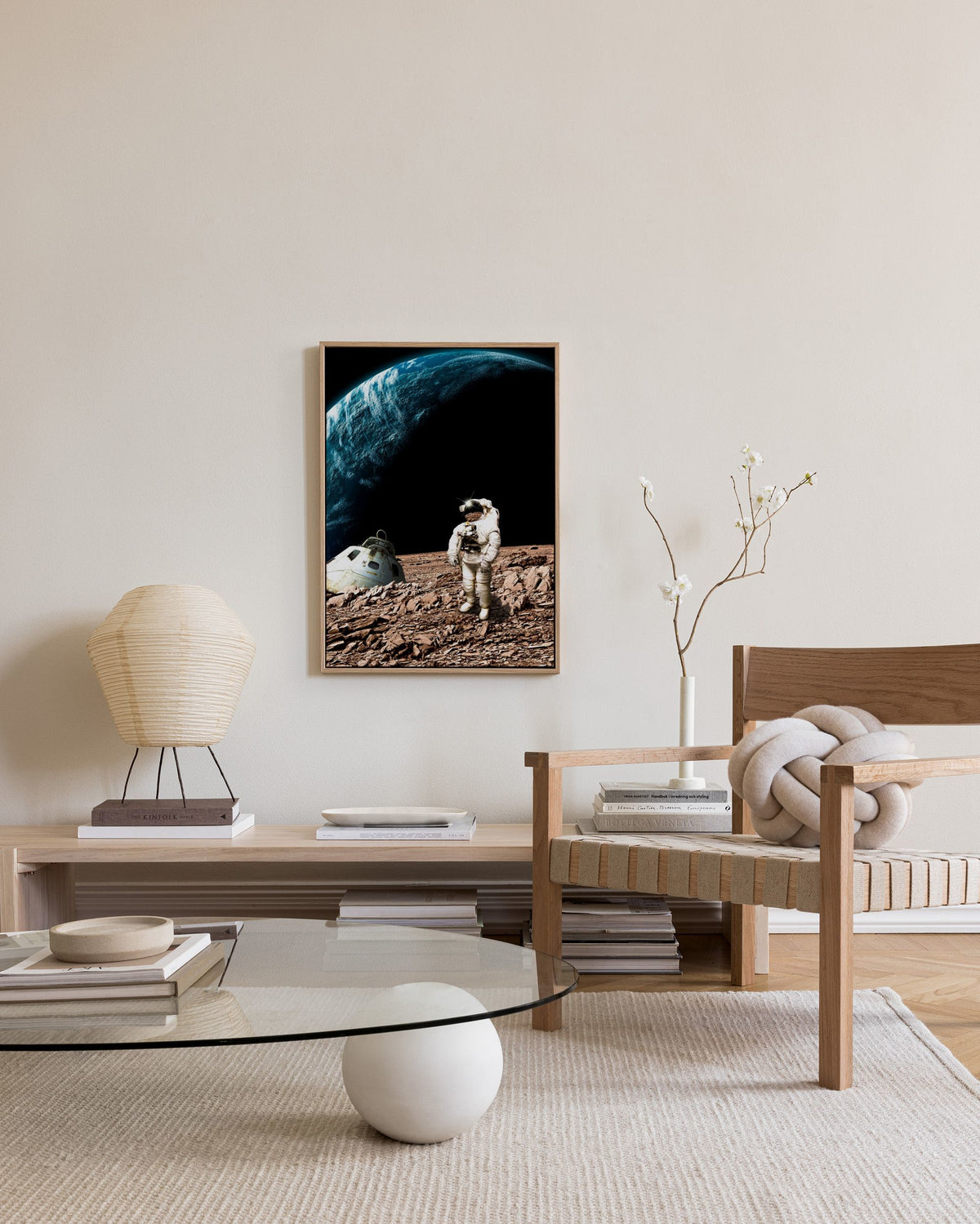 Astronaut On Moon Canvas print