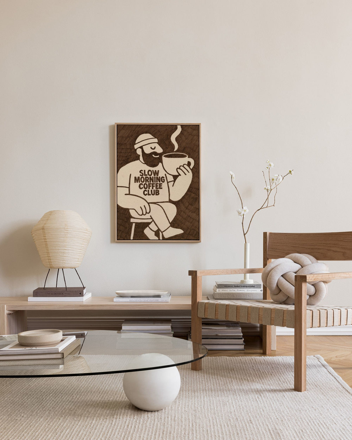 Slow Morning Coffee Club Canvas print