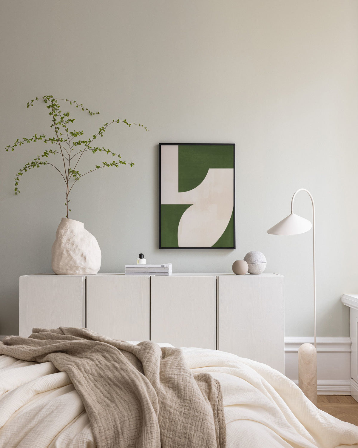 Green Graphic Forms No1 Canvas print