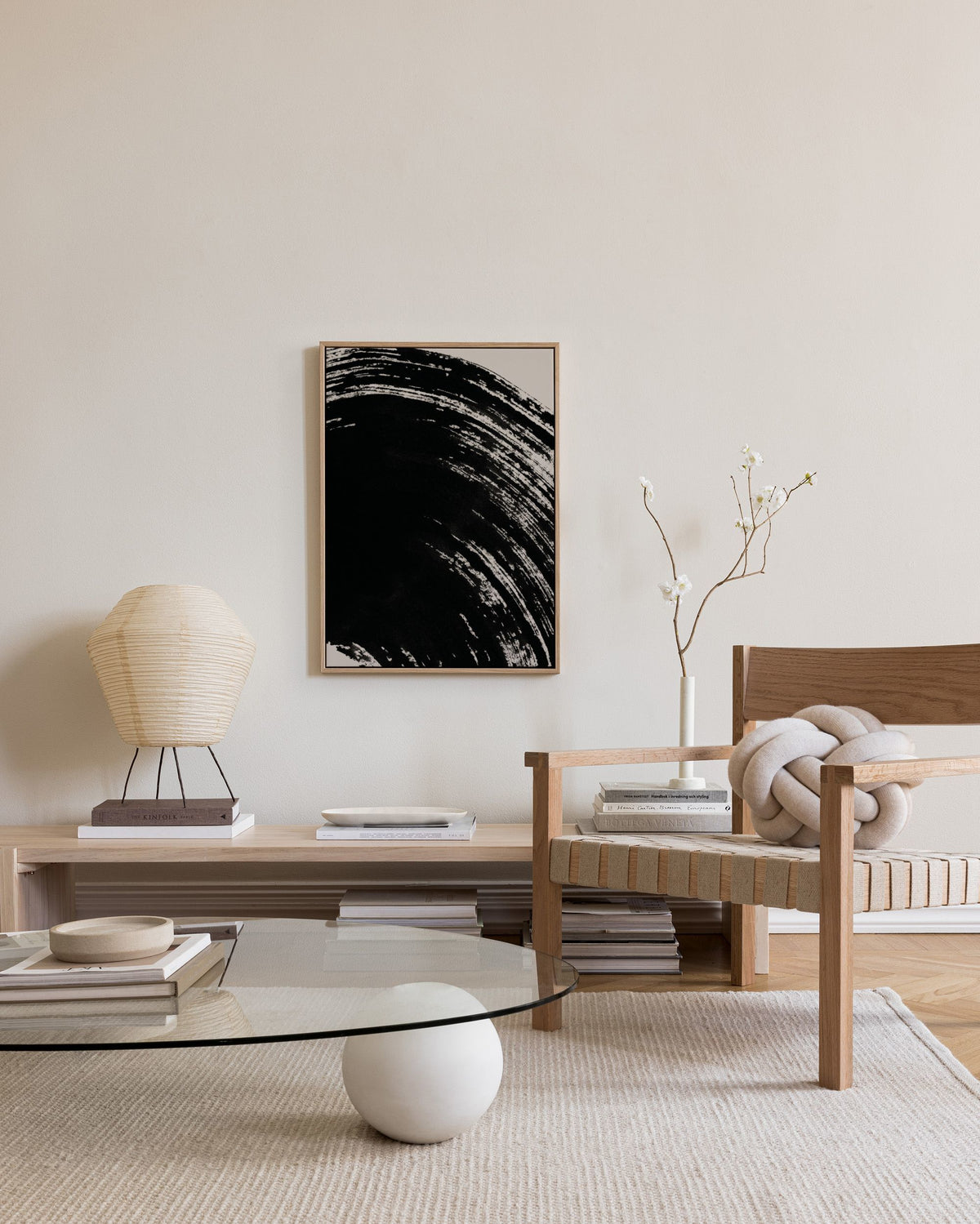 Zen Curves No1 Canvas print