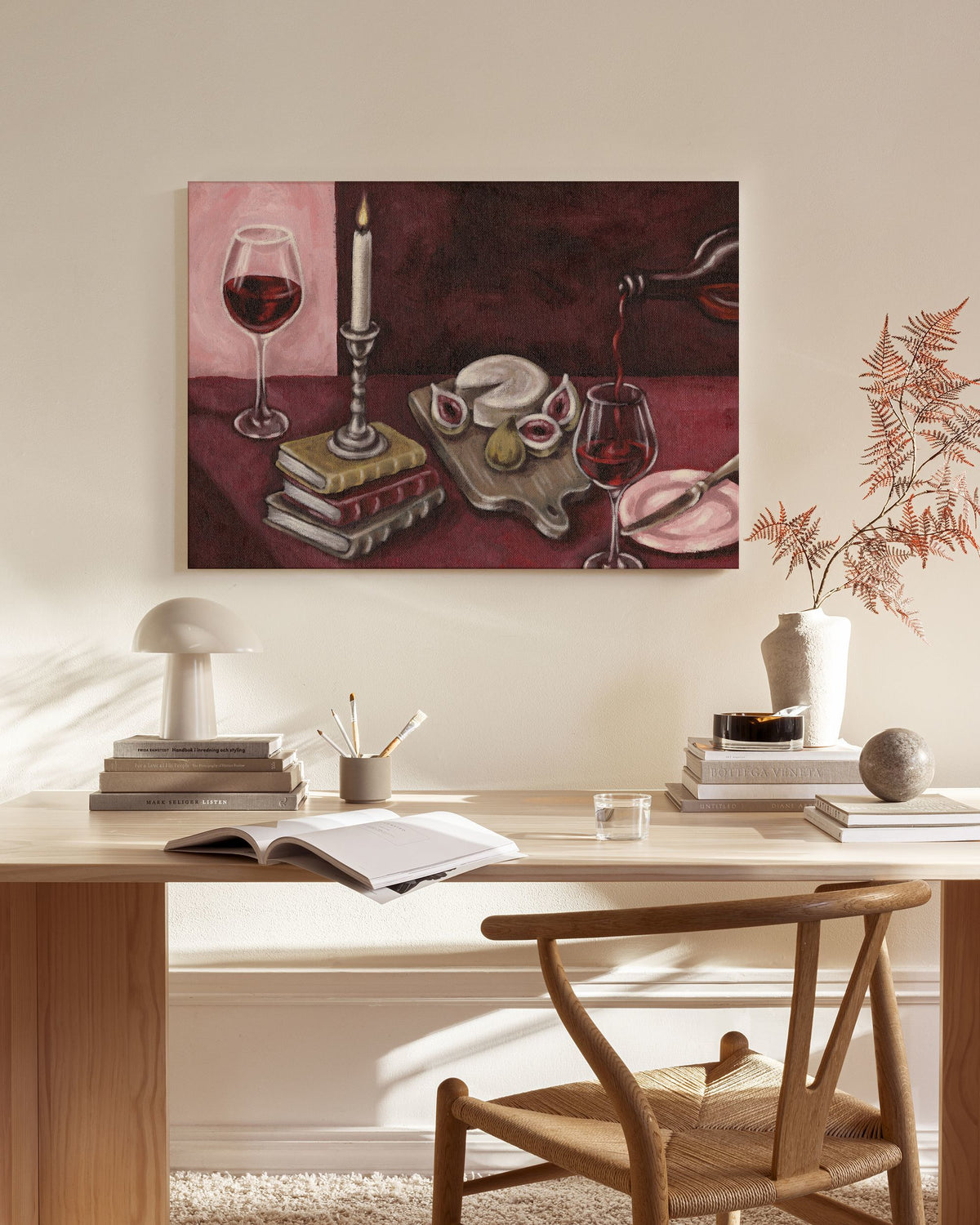 Bordeaux Table Canvas print