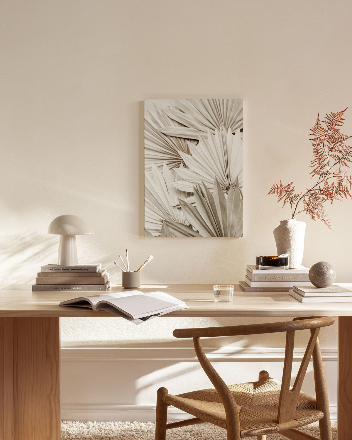 White Palm Canvas print