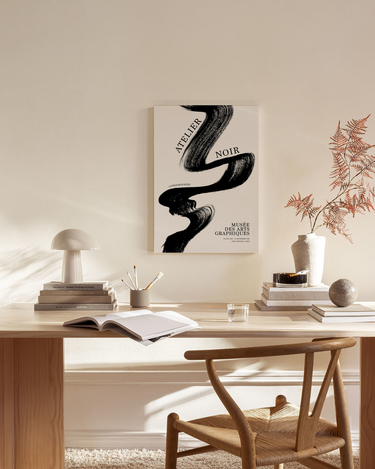 Black Brush Stroke Canvas print