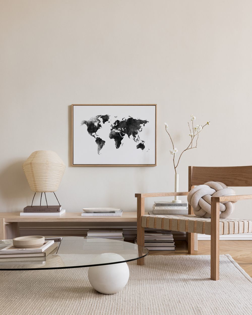World Map Watercolor Canvas print