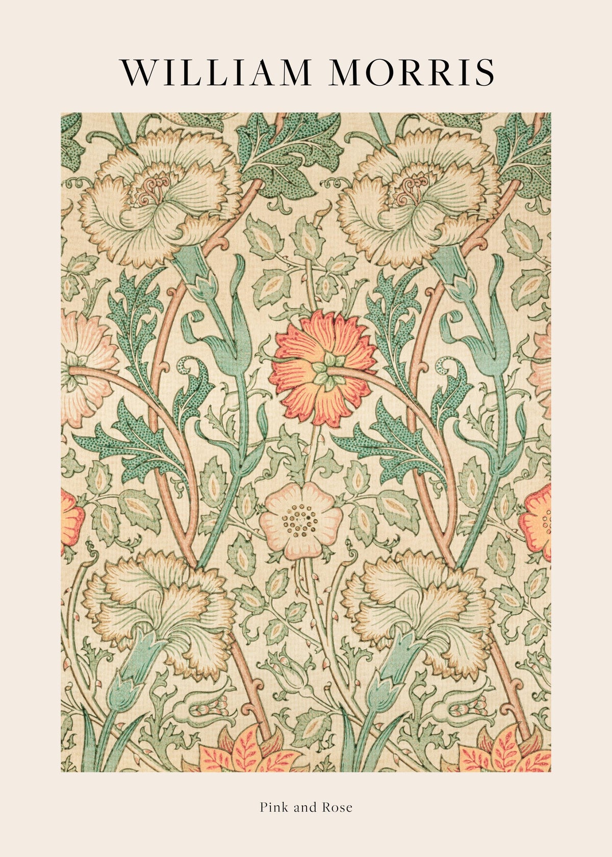 William Morris - Pink and Rose Print