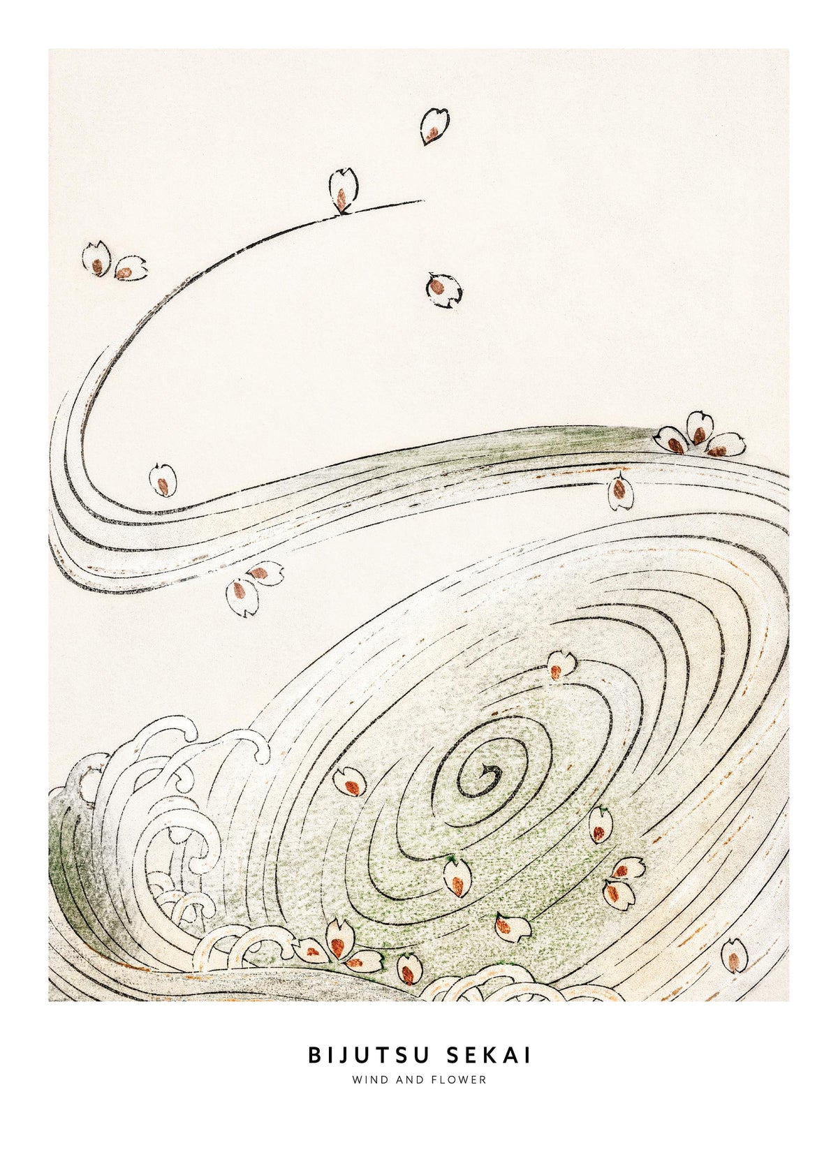 Watanabe Seitei  - Wind and Flower Print