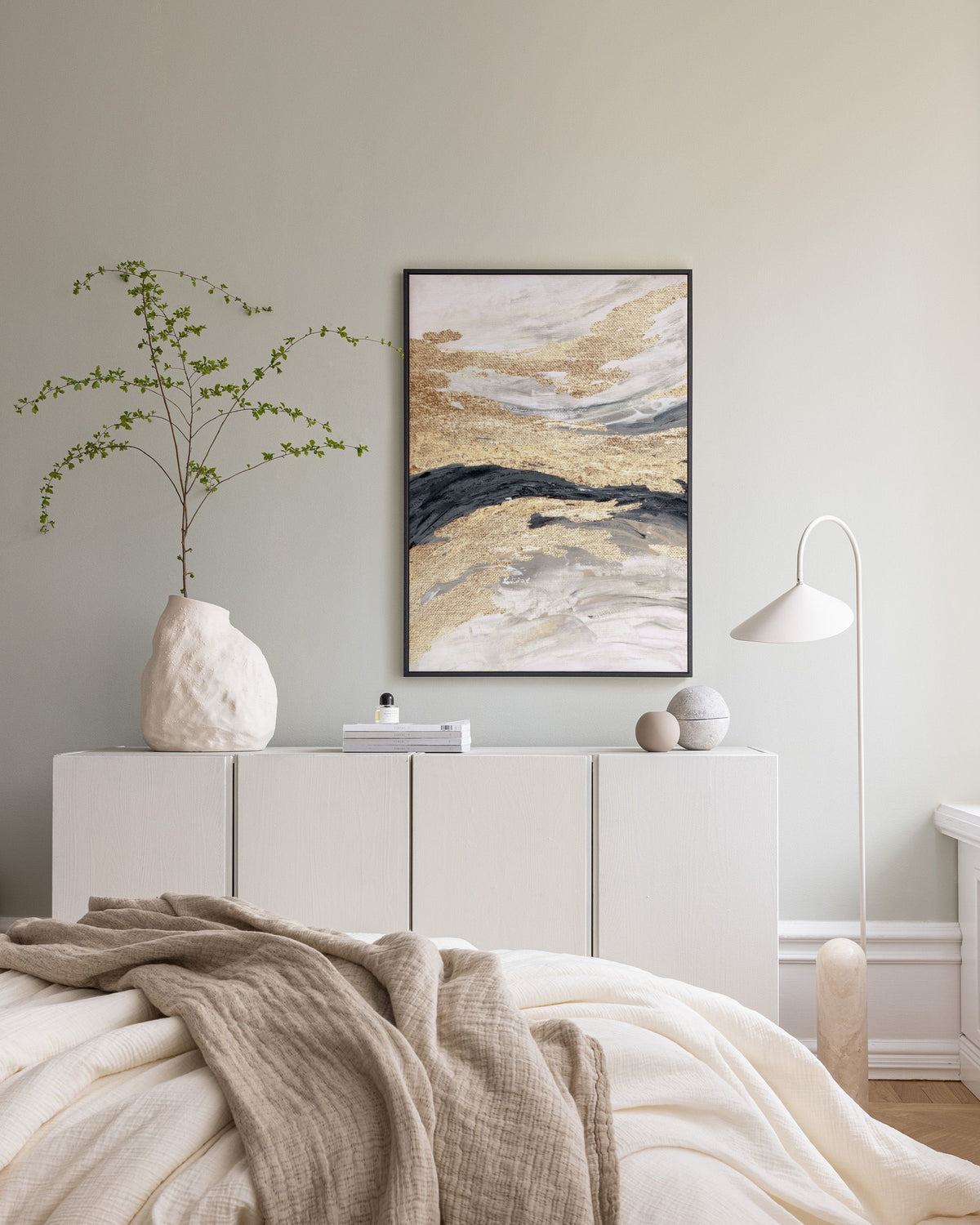 Gold Wave No1 Canvas print