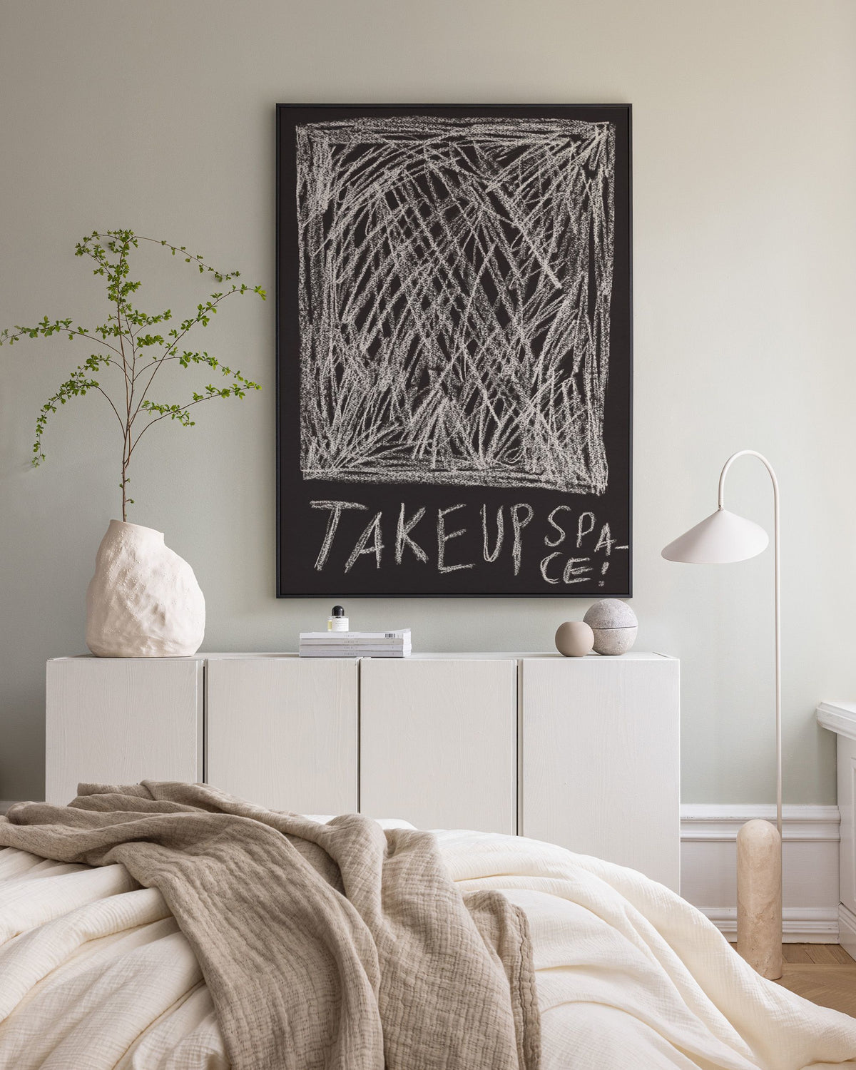 Scribbled Space Canvas print