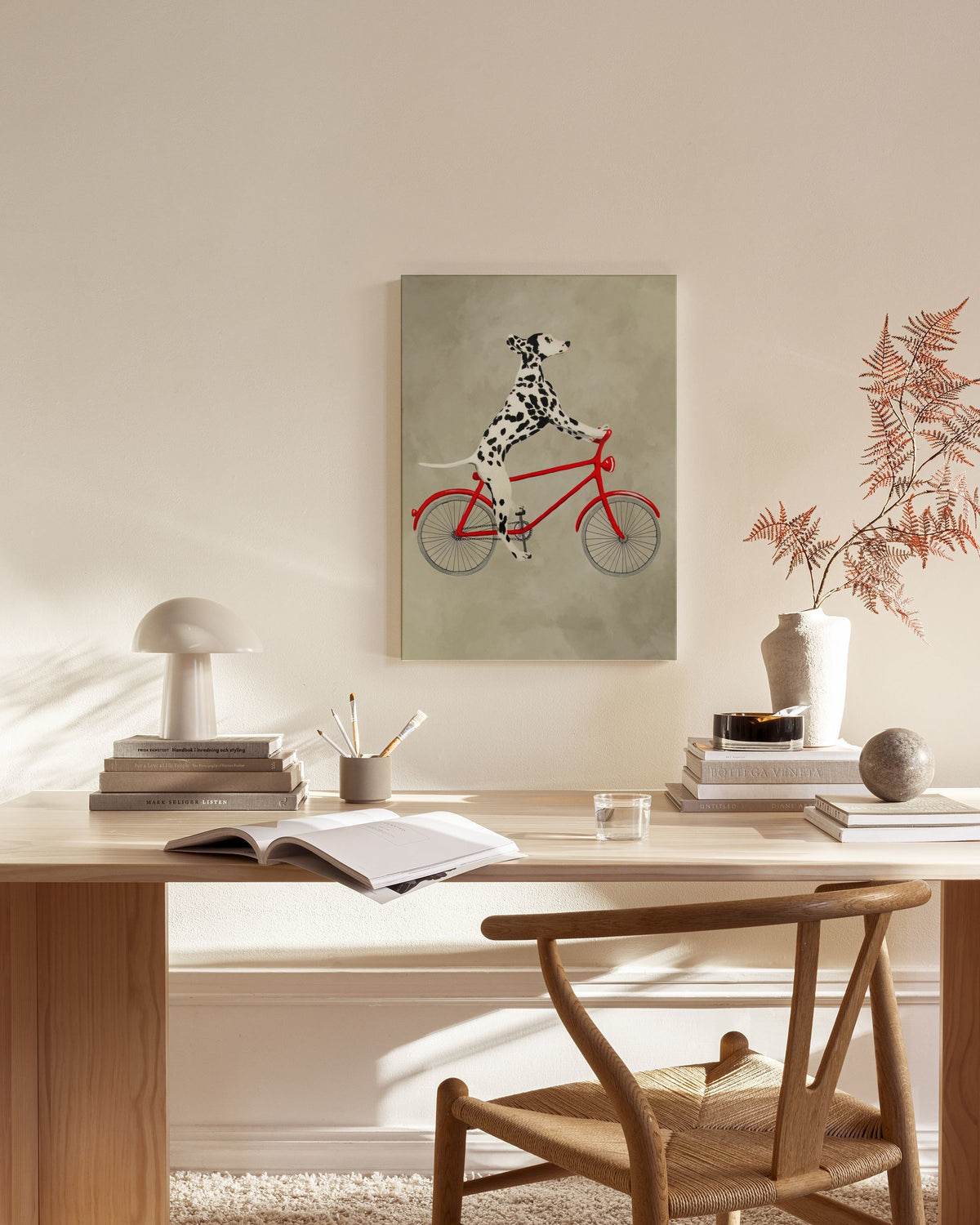 Coco De Paris - Dalmatian on Bicycle Canvas print