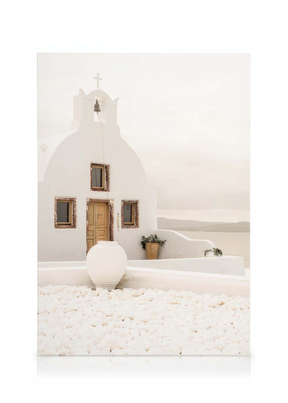 White Church Santorini Canvas print