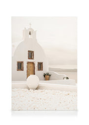 White Church Santorini Canvas print