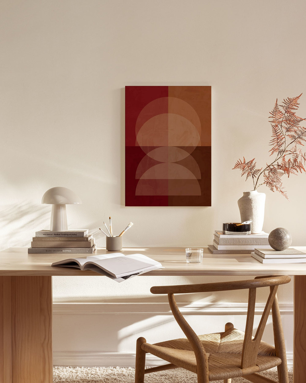 Ochre Orbit Canvas print