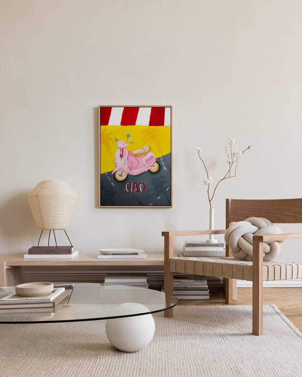 Karolina Mila - Pink Vespa Canvas print