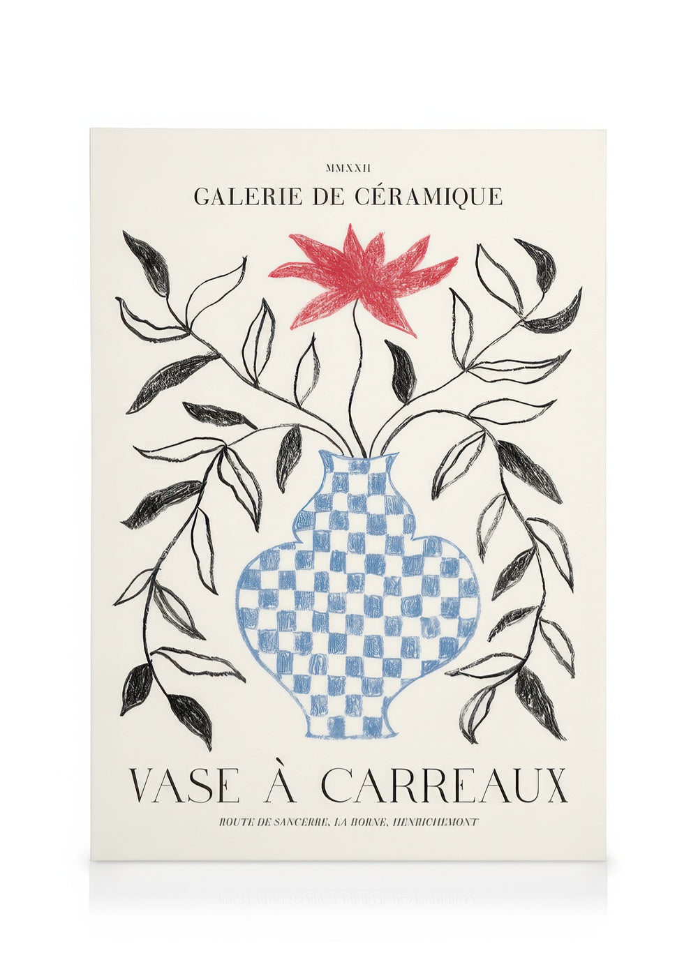 Vase à Carreaux No2 Canvas print