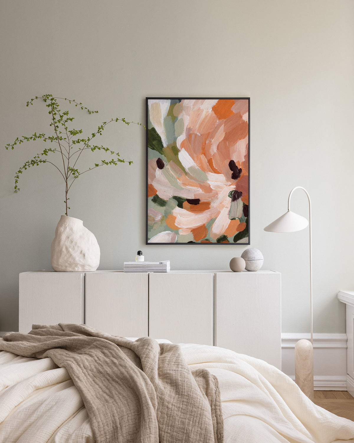 Soft Rustic Florals No1 Canvas print