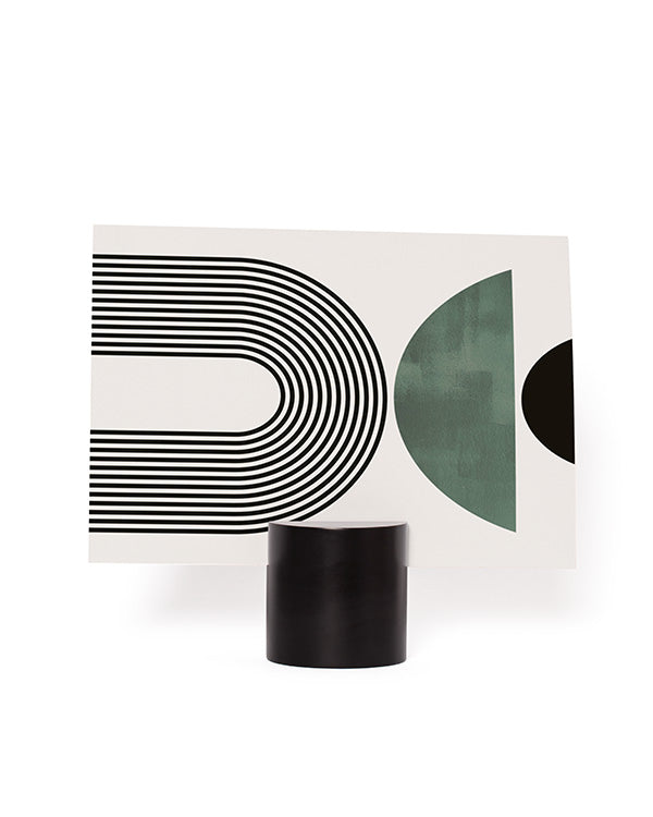 Poster Stand Black Cylinder