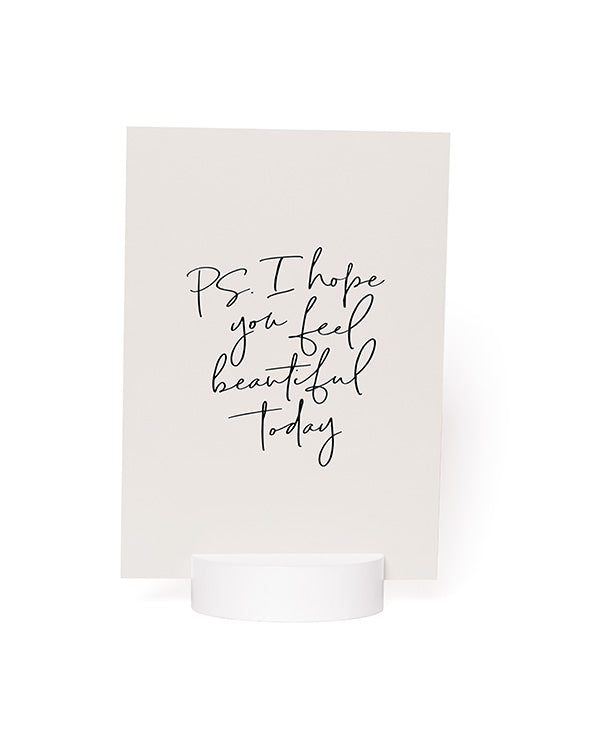 Poster Stand White Circular