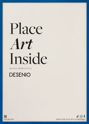 Blue picture frame, 50x70 cm plexi